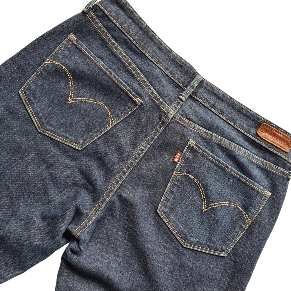 Levis W30 Demi Curve Classic Straight Leg Blue Denim Jeans - Picture 3 of 9
